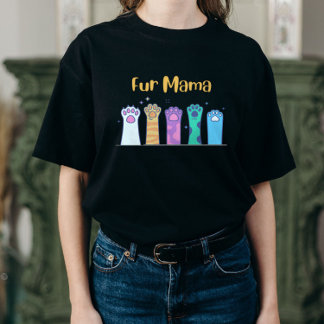 Camiseta Diseño Cute Fur Mama Paw