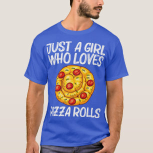 Camiseta Diseño Cute Pizza Roll Para Chicas Mamá Pizza Snac