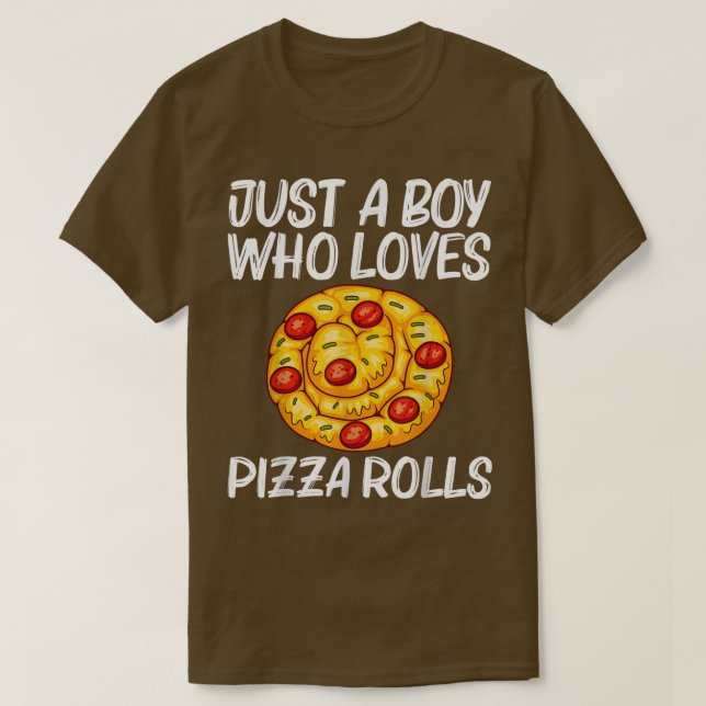 Camiseta Diseño Cute Pizza Roll Para Niños Pizza Snack F (Diseño del anverso)