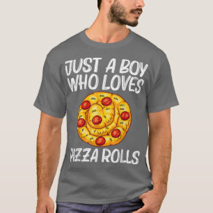 Camiseta Diseño Cute Pizza Roll Para Niños Pizza Snack F