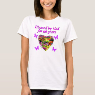 Camiseta DISEÑO DE 60 CUMPLEAÑOS DE LA FLORAL DE LA bonito