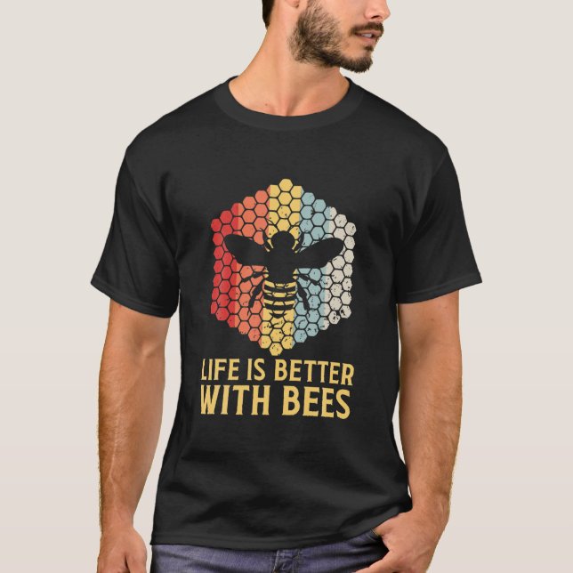 Camiseta Diseño de Abejas Guay Para Hombres Mujeres Abejas  (Anverso)