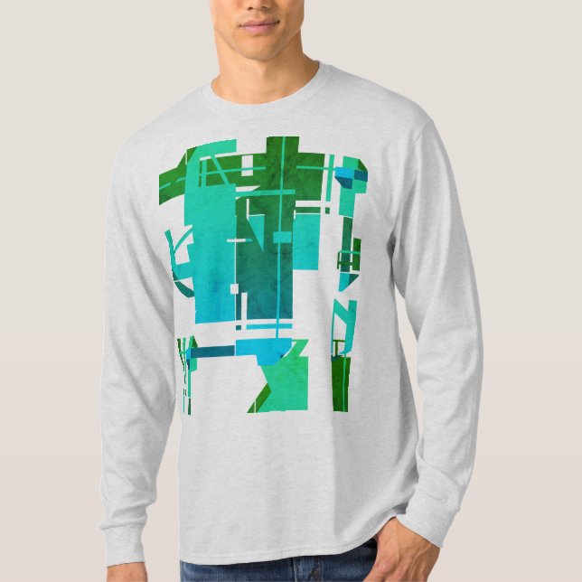 Camiseta Diseño de abstracto geométrico geométrico verde os (Anverso)