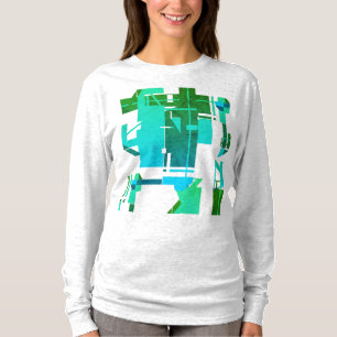 Camiseta Diseño de abstracto geométrico geométrico verde os