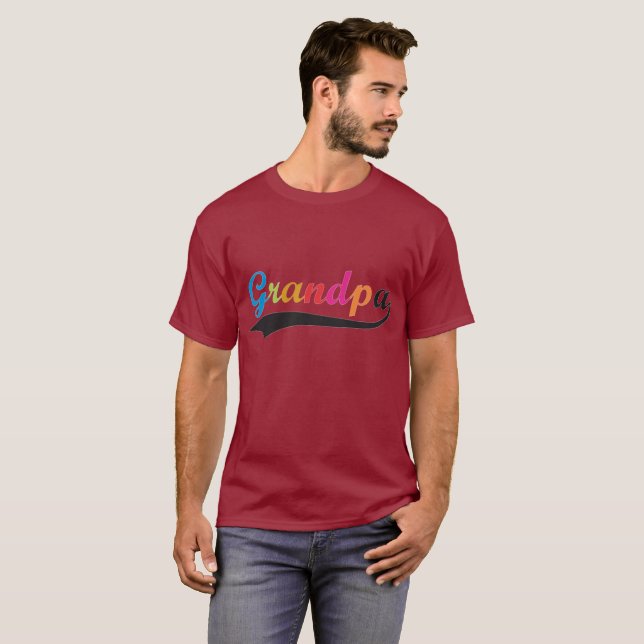 Camiseta Diseño de abuelo multicolor (Anverso completo)