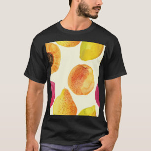 Camiseta Diseño de acuarela de frutas frescas de época