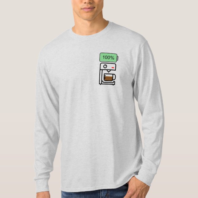 Camiseta Diseño de adicción al café (Anverso)