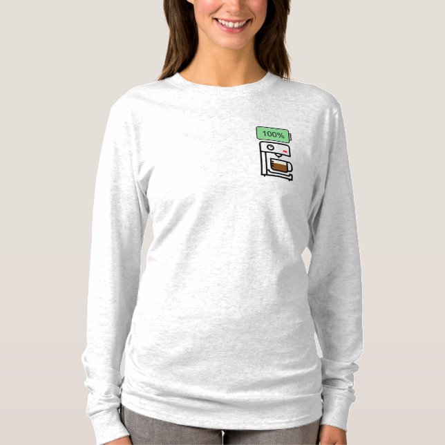 Camiseta Diseño de adicción al café (Anverso)
