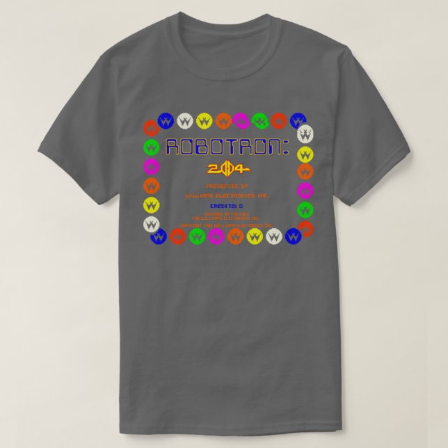 Camiseta Diseño de aficionados a juegos de arcade retro Rob (Diseño del anverso)