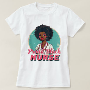 Camiseta Diseño de Agradecimiento a Enfermera Negra Orgullo