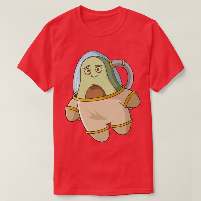 Camiseta Diseño de aguacate astronauta para un amante del e (Diseño del anverso)