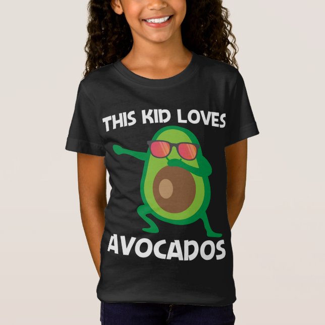 Camiseta Diseño De Aguacate Cuto Para Niños Frutos Saludabl (Anverso)
