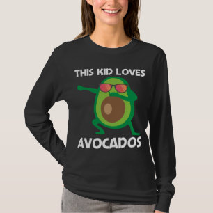 Camiseta Diseño De Aguacate Cuto Para Niños Frutos Saludabl