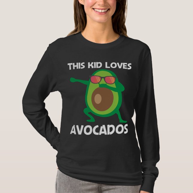 Camiseta Diseño De Aguacate Cuto Para Niños Frutos Saludabl (Anverso)