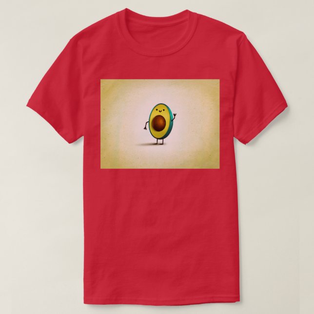 Camiseta Diseño de aguacate minimalista (Diseño del anverso)