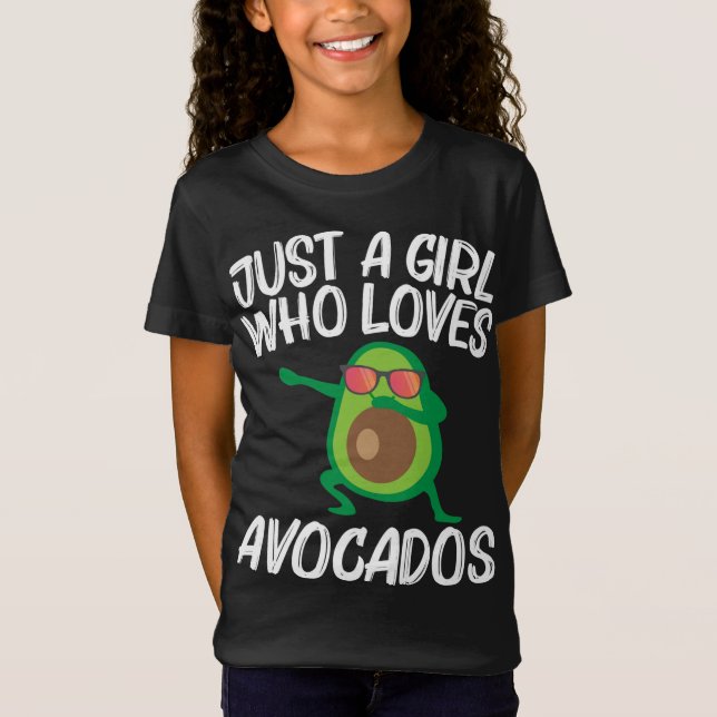 Camiseta Diseño De Aguacate Para Chicas Niños Frutos Saluda (Anverso)