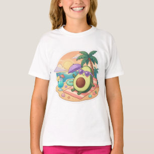 Camiseta Diseño de aguacate tropical lindo para amantes del
