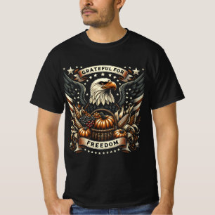 Camiseta Diseño de águila patriótica de Acción de Gracias