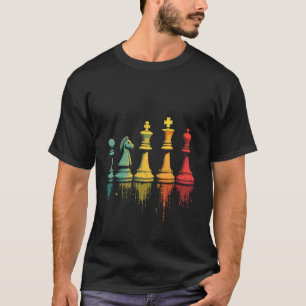 Camiseta Diseño de ajedrez colorido