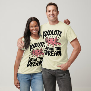 Camiseta Diseño de Ajolote Lindo que Vive el Sueño