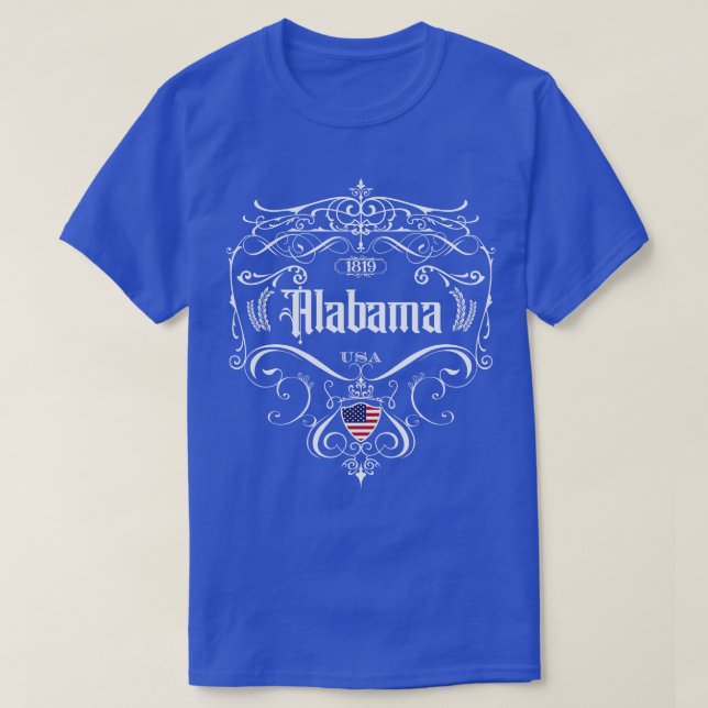 Camiseta Diseño de Alabama Vintage (Diseño del anverso)