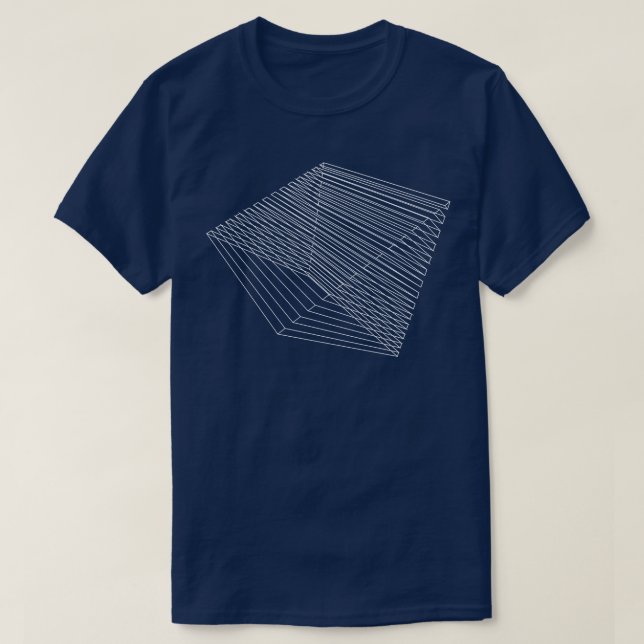 Camiseta diseño de alambres geométricos (Diseño del anverso)