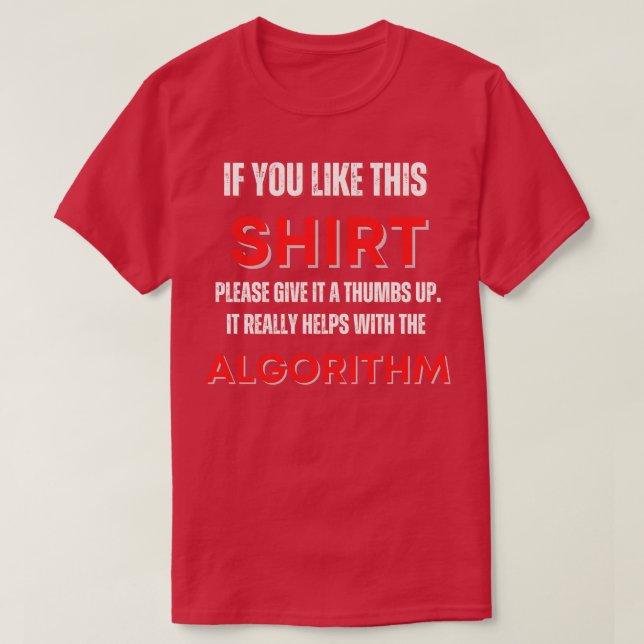Camiseta Diseño de algoritmo divertido V2 (Diseño del anverso)