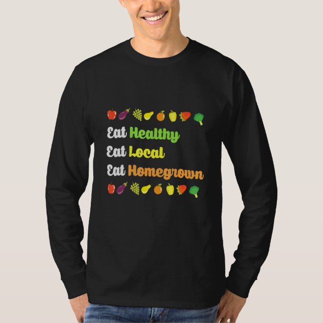 Camiseta Diseño De Alimentos Orgánicos Propios Para Los Jar (Anverso)