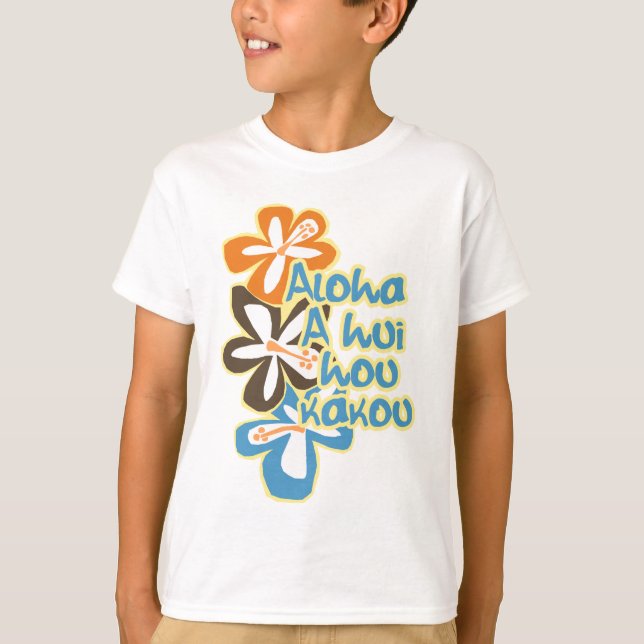 Camiseta Diseño de Aloha Floral en Hawái Pokii (Anverso)