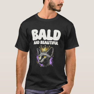 Camiseta Diseño de amante de gato Sphynx calvo y hermoso