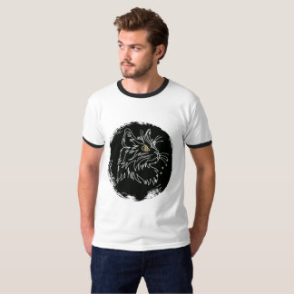 Camiseta Diseño de amante de gatos cortado