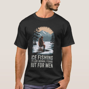 Camiseta Diseño de amante de la pesca en hielo para pescado