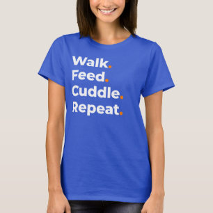 Camiseta Diseño de Amante de Perro Caminar Alimentar Acaric