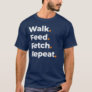 Camiseta Diseño de Amante de Perro Caminar Alimentar Buscar