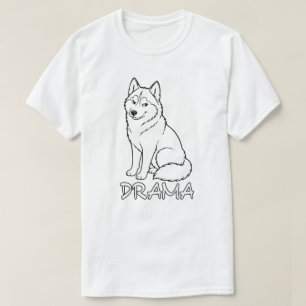Camiseta Diseño de amante de perro drama Minimalista Siberi