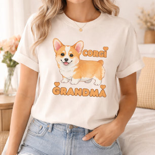 Camiseta Diseño de amante de perro lindo Corgi Abuela
