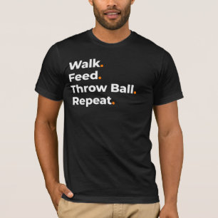 Camiseta Diseño de Amante de Perro que Pasea y Lanza Pelota