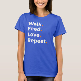 Camiseta Diseño de Amante de Perros Pasear Alimentar Amar R