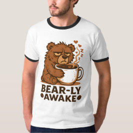 Camiseta Diseño de amante del café apenas despierto