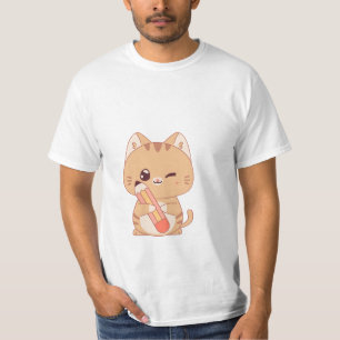 CAMISETA DISEÑO DE AMANTES DE GATOS DE CUTE CAT STUDENT
