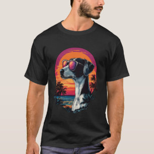 Camiseta Diseño de Amantes de Whippet Atardecer Retro Whipp