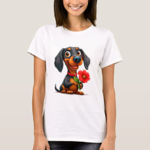 Camiseta 🐶 Diseño de amor de Dachshund para amante de perr