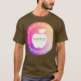 Camiseta Diseño de amor de manzanas vegetarianas coloridas 