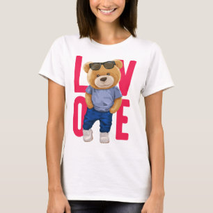 Camiseta Diseño de amor de osito de San Valentín