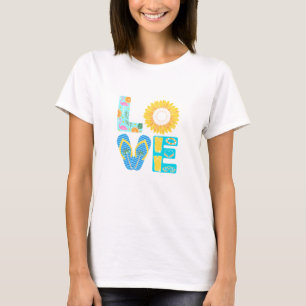 Camiseta Diseño de amor de verano - Girasol, Flip Flop & Be