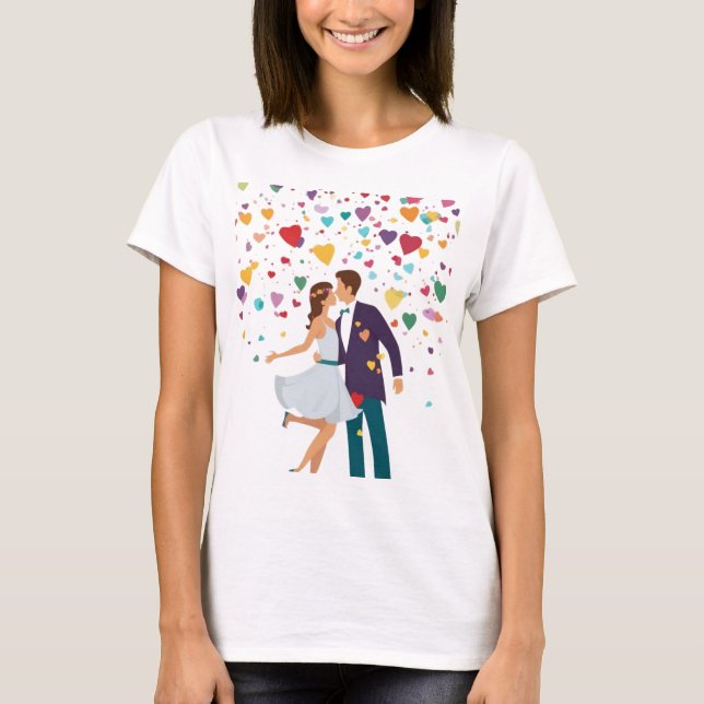 Camiseta Diseño De Amor Para La Mujer (Anverso)