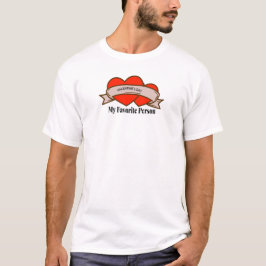 Camiseta Diseño de amor romántico con cinta de corazón del 
