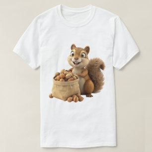 Camiseta Diseño de animal de ardilla linda