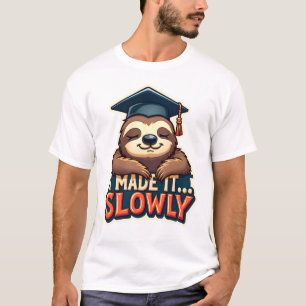 Camiseta Diseño de animal lindo de graduación de perezoso d