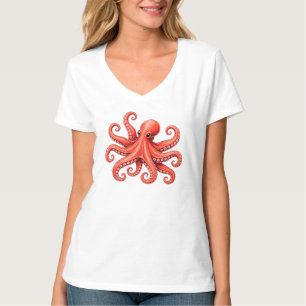 Camiseta Diseño de animal marino de pulpo del océano